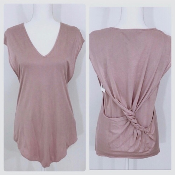 New Helmut Lang Twist Back Scoop Tee - Picture 1 of 6